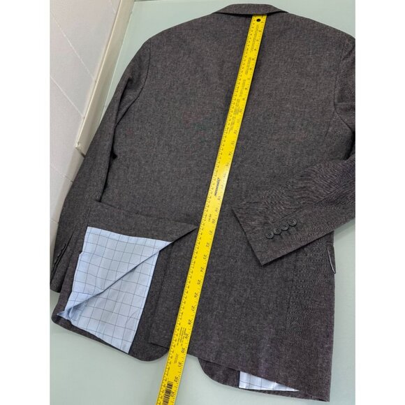 Stafford Blazer Sport Coat 38R Classic Fit Linen Cotton Blend Heather Gray - Picture 7 of 9